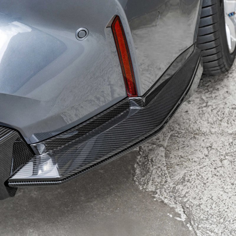Dry Carbon Fiber SQ-B Style Rear Bumper Canards Splitters 2021+ for  M3 G80 4-Door Compatible SQ-B Diffuser G80 Splitters